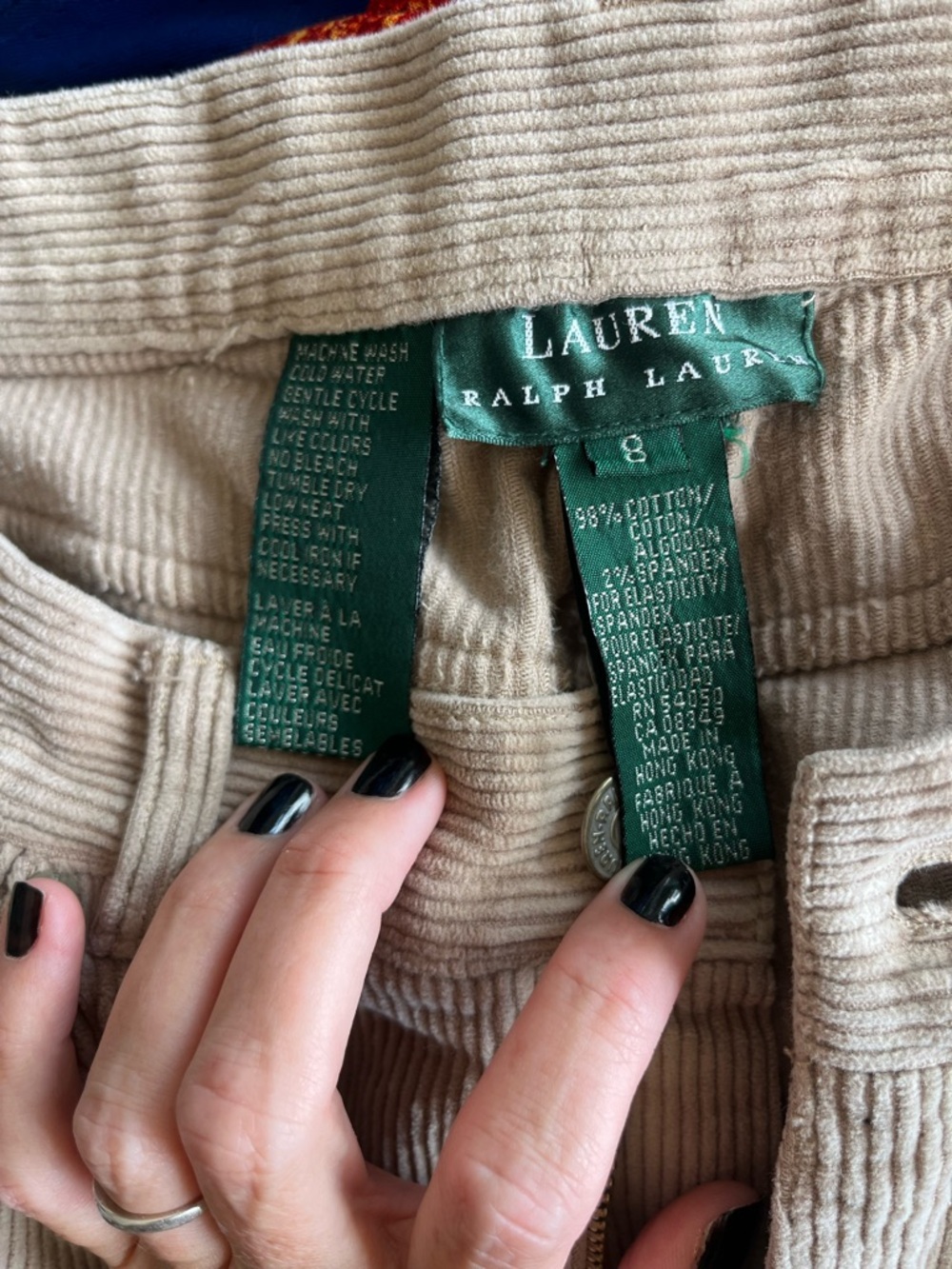 Vintage Lauren Ralph Lauren khaki corduroy – size 2/4 - Picture 3 of 7